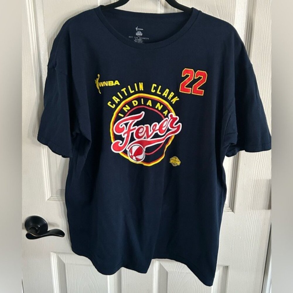Caitlin Clark 22 WNBPA WNBA Bet on Women Indiana Fever T-Shirt - Picture 13 of 13